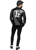 Funidelia | T-Birds Jacket - Grease for man 50s: Rock & Roll, John Travolta, Grease, Films & Series - Accessories for adults, costume accessories - Size M - Black
