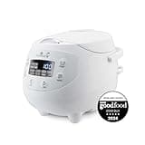 Yum Asia Panda Mini Rice Cooker With Ninja Ceramic Bowl and Advanced Fuzzy Logic (3.5 cup, 0.63 litre) 4 Rice Cooking Functions, 4 Multicooker functions, LED display, 220-240V (Arctic White)