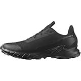 SALOMON Men's Alphacross 5 Gore-tex Running Shoe, Black Black Ebony, 9 UK