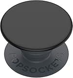 PopSockets : PopGrip Basic - Extendable base and grip for smartphones and tablets [Top Not Replaceable] - Black