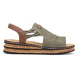 Rieker Antistress Womens Green Open Toe Sandal - Size 6 - Green