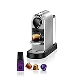 Nespresso Citiz Coffee Pod Machine by Krups. Compact Espresso Maker for Original Pods, 19-Bar High Pressure, Fast Heat-Up, Energy Saving, Auto Shut-Off, Recyclable Pods in Silver XN741B40