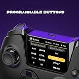 ManbaOne Multi-Platform Gaming Controller for PC,Switch 2,Switch,iOS,Android with Screen, Hall Effect Joysticks/Triggers, Mapping Function, Colorful LED, 1800mAh Battery, Charging Dock (Black)