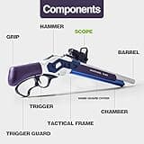 Shell Ejection Rifle Toy Shot Gun Lever Action Shotgun Toy Foam Blaster with Protective Goggle Stirp Band and Soft Bullet for Teen Youth