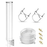 Nelawya 4G LTE 5G Antenna Outdoor 12dBi External MIMO Omnidirectional 698-3800MHz Antenna Compatible with 4G LTE 5G Router M1 MR1100 Modem, TS9 SMA CRC9 Adapter, Up to 15 km Long Distance Signal