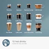 Philips LatteGo 5400 Series Bean to Cup Coffee Machine – 12 Drinks including Latte & Cappuccino, Intuitive Display, Easy Clean, Espresso Machine with Milk Frother (EP5446/70)