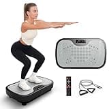 JOROTO Vibration Plate Exercise Machine, Whole Body Workout Equipment for Home Use - 99 Intensity Levels + 9 Programs + 2 Resistance Bands, Vibration Fitness Trainers