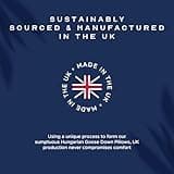 Snuggledown Hungarian Goose Down Pillow 1 Pack - Ethically Sourced UK-Made 80% Goose Down Luxury Pillows - 300tc Cotton Cover, Ultra-Soft, Breathable & Hypoallergenic for Luxury Comfort (48 x 74cm)
