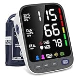 Medical Blood Pressure Monitors, Upper Arm Large Cuff Blood Pressure Machine for Home Use, Super Large 6.4” LED Display | CE Certified | MHRA Registered | 2 * 120 Sets Memory | Heart Rate Monitor