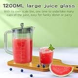 Vospeed Juicer Machines, 1400W Juicers Whole Fruit and Vegetables Juice Maker with 2 Speed Settings Centrifugal Juicers with 1.2L Cup, Easy to Clean, BPA-Free, Include Cleaning Brush