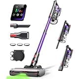 Cordless Vacuum Cleaner 550W 45KPA Powerful Suction 60 Mins Stick Handheld Vacuum Cleaners Green LED Anti-Tangle Brush Aromatherapy 1.8L Dust Cup One-Touch Empty for Carpet/Hardwood/Pet Hair/Car/Stair