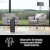 Braun Scan & Clean Air Purifier - Permanent Washable Filter - Large Rooms, Offices, Kitchens, Bedrooms, Classrooms up to 129m2 - Triple Filtration - Allergy, Pollen, Hayfever, BFD104BE