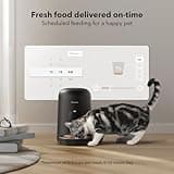 PETLIBRO Automatic Cat Feeder, Battery Operated Smart WiFi App Control, Wireless & Compact Design, Dry Food Auto Dispenser with Timer, Portion Adjustable Biscuit Feeding, 30 Days Between Charges