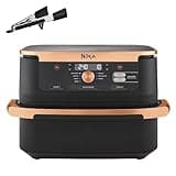 Ninja Foodi FlexDrawer Air Fryer, Dual Zone with Removable Divider, Large 10.4L Drawer, 7-in-1, Air-Fryer, Air Fry, Roast, Bake, Crisp, Non-Stick Dishwasher Safe Parts, Black and Copper, AF500UKCP