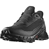 SALOMON Men's Alphacross 5 Gore-tex Running Shoe, Black Black Ebony, 9 UK