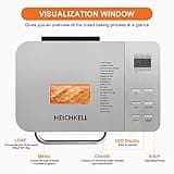 Bread Maker Machines 19 in 1, Stainless Steel Breadmaker with Nut Automatic Dispenser, 2.2LB Large Bread Machine, Nonstick Pan, LCD Touch Panel, Gluten Free, Dough Maker, Jam, Yogurt by KITCANIS