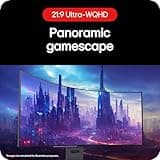 LG UltraGear Curved OLED Gaming Monitor 45GS95QE, 45 inch, 1440p, 240Hz, 0.03ms Response Time, HDR 10, NVIDIA G-Sync compatible & AMD FreeSynce, Smart Energy Saving, DisplayPort, HDMI