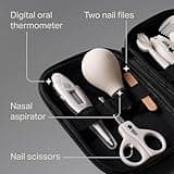 Tommee Tippee Baby Healthcare and Grooming Kit, 9X Essential Newborn Care Items for Home and Travel, Wipe-Clean and Waterproof Travel Case