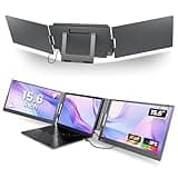 KPKUE 15.6" Laptop Screen Extender Monitor, 1080P FHD IPS Dual Portable Monitor for Laptop, Compatible with 12" -16" Laptops, Plug and Play (Windows only) X90E