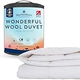 Slumberdown Wonderful Wool King Size Duvet - Temperature Regulating 3-5 Tog Lightweight Cool Summer Quilt for Night Sweats - 100% British Wool, Soft Cotton Cover, Hypoallergenic, Size (225cm x 220cm)
