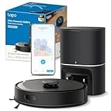 Tapo RV30 Max Plus 5300Pa Robot Vacuum Cleaner with Mop, LiDAR+IMU Dual Navigation, 5300Pa Hyper Suction, Auto-Empty, Robot Hoover, Auto-Charging Robotic Vacuums, Alexa & Google