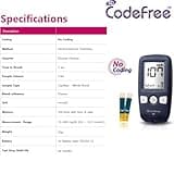 Codefree Blood Glucose Monitor | Diabetes Monitoring Meter Tester | Blood Sugar Testing Kit with Strips, Lancets, Case - in mmol/L