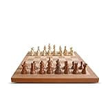 Chessnut Air + Electronic Chess Set, A magnificently Full Wooden Wooden Chess Board with Extra Queens,LEDs, AI Adaptive Electronic Chess Set Game and App with Computer Chess Board