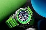 Vostok Europe Men's Watch Expedition North Pole Solar Chronograph with 2 Straps in Various Designs, Green / green, Strap.