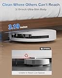 ECOVACS DEEBOT T50 PRO OMNI Robot Vacuum and Mop,Extend Side Brush and Mop, 15,000Pa, AIVI 3D 3.0, Auto Cleaning Solution Adding, 75℃ Hot Water Mop Washing, Hot Air-Drying, Ultra-thin 81mm, White