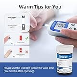 Blood Sugar Monitor, Sinocare Safe Accu2 Blood Sugar Test Kit with 100 Test Strips, 100 Lans, Light Indicator, No Coding, Easy to Use, Diabetes Testing Kit Home Use UK, mmol/L