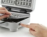 Breville DuraCeramic Waffle Maker | Non-Stick and Easy Clean Waffle Iron with Deep-Fill Removable Plates | White and Stainless Steel [VST072]