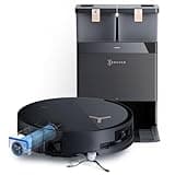 ECOVACS DEEBOT X8 PRO OMNI Robot Vacuum and Mop, 18000Pa, OZMO ROLLER Instant Self-Washing Mopping, 40-75℃ Hot Water Mop Washing, Auto Cleaning Solution Adding, Hot Air-Drying, Self-Emptying, Black