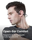SHOKZ OpenRun Bone Conduction Sports headphones, IP67 Waterproof bluetooth earphones for running, work out(Black)