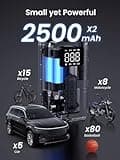 UGREEN Tire Inflator Portable Cordless Electric Air Pump 150PSI Auto-Off Tire Pump with LED Light Digital Gauge for Accurate Pressure Readings for Cars, Motorcycles, Balls, All Bicycles, etc
