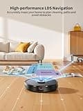 Airzeen Robot Vacuum and Mop, 5000Pa Suction Self-Emptying Robot Vacuum Cleaner, Q10 Pro Robotic Vacuums with Laser Navigator+Smart Mapping, 8 Weeks Hands-Free Cleaning, Schedule, App Alexa Control