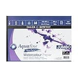 Daler-Rowney Aquafine Textured Cold-Pressed Watercolour & Gouache 300gsm A4 Paper Pad, Natural White, Glued 1 Side, 50 Sheets, Ideal for Professional & Beginner Artists & Students, Acid-Free