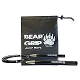 BEAR GRIP - Elite Speed Skipping Rope for Fitness Conditioning, Self-Locking Anti-Slip Handles for Crossfit, MMA & Boxing, Adjustable, HIIT & Cardio Workouts for Men & Women - Black Aluminium