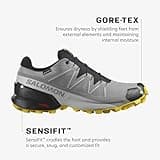 Salomon Men's Speedcross Gore-TEX Running Shoe, Sharkskin/Black/Lemon, 9.5 UK