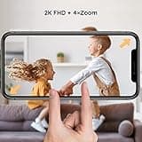 BOIFUN 2K WiFi Baby Monitor With Two Cameras, Night Light, App & 5" Split-Screen Control, Motion&Cry Detection, Auto Tracking, PTZ, Humidity & Temperature Sensor, 2-Way Audio, Custom Alert Area, Twins