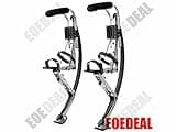 Skyrunner Adult Kangaroo Shoes Jumping Stilts Fitness Exercise (200-242lbs/90~110kg) Bouncing shoes (Black)
