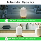 Ceramic Essential Oil Diffuser Electric Aroma Diffuser with 6 Pcs*10ml Essential Oil Gift Set, 7 Colors LED Light/4 Timers Modes/Waterless Auto-Off 100ml for Home/Office/Spa