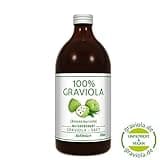 6 x 100% Soursop Juice - Unfiltered - Vegan. 6 x 500ml. Made from 100% Soursop-Pulp/Guanabana. Directly from the producer Graviola.de