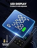 Lamicall Car Tyre Inflator Air Compressor - [5x Faster Inflation] Portable Air Pump with Digital Pressure Gauge & LED Light, 150PSI Electric Tyre Pump with Auto Shutoff for Car, Motorcycle, Bike, Ball