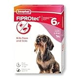 Beaphar - Fiprotec Spot-On for Small Dogs (2-10kg) - Kills Fleas and Ticks - Vet Strength Treatment - 6 Pipettes