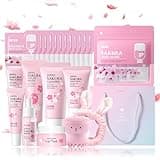 Sakura Skin Care Set For Teen Girls, Japan Sakura Stocking Fillers Women Gift Set, Skin Care Sets & Kits Daily Care All In One Set For Teenage Girls Gifts, Face Care Set For Women & Girls 30PCS