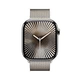Apple Watch Series 10 GPS + Cellular 46 mm Smartwatch with Natural Titanium Case with Natural Milanese Loop - M/L. Fitness Tracker, ECG App, Always-On Retina Display, Carbon Neutral