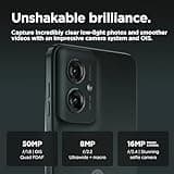 Motorola Moto G55 5G(6.49''Full HD+ 120Hz,Water-repellent IP52,50MP camera with OIS, 68W TurboPower charging,5000mAh battery,Dolby Atmos audio,Android 14,MediaTek Dimensity 7025,Dual SIM),Forest Grey