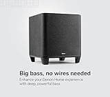 Denon Home Subwoofer, 8' Woofer, HEOS Built-In, Wi-Fi & Bluetooth, Compatible with Soundbars and Speakers - Black