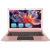 Azeyou 11.6 Inch Laptop HD Display - OS 11 Pro Mini Laptops, 4GB DDR4 RAM, 128GB eMMC Storage Notebook, Celeron UHD Graphics, Dual Speakers, Portable Laptops for Student, School, Work - Rose Gold