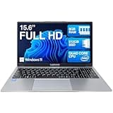 15.6" Full HD Laptop - 8GB RAM 512GB SSD, Windows 11 Home OS, J4125 Quad-Core CPU, AC WIFI, RJ45, Integrated Webcam - S15 N2 15 Inch Lightweight Laptop